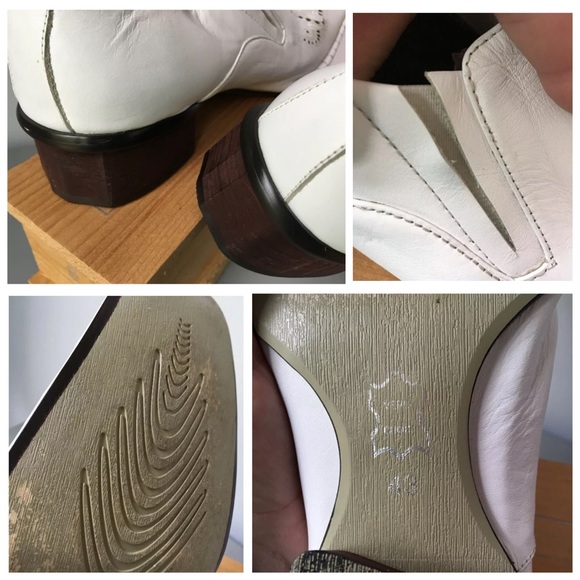 Fiesso Square Toe White Leather Aurello Garcia EUC - Picture 8 of 8